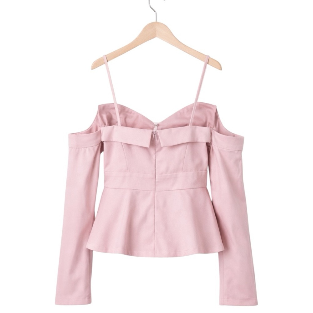 Pink Drop Sleeve Off Shoulder Top - Picture 5 of 5